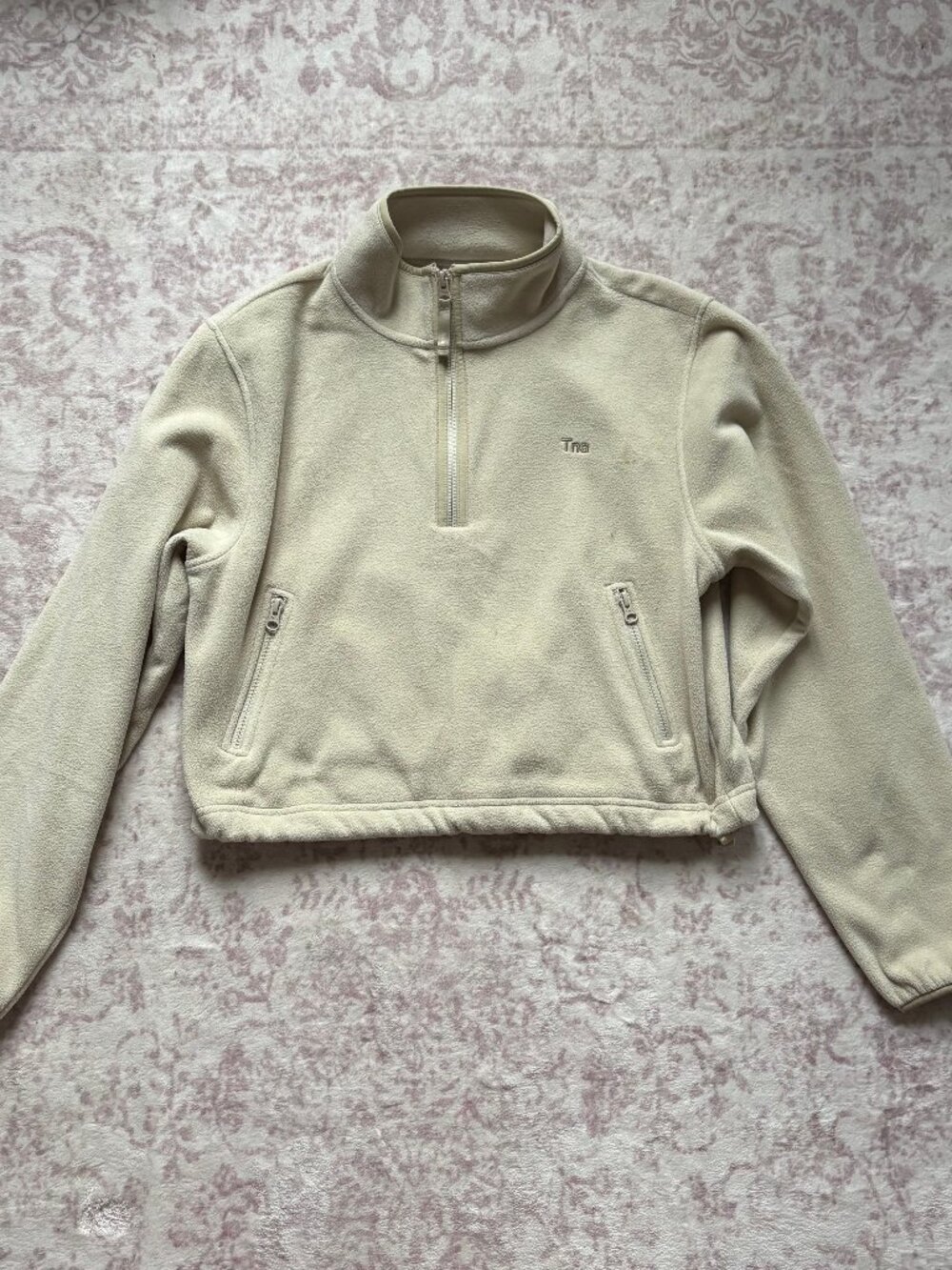 Aritzia TNA fleece half zip pullover sweatshirt